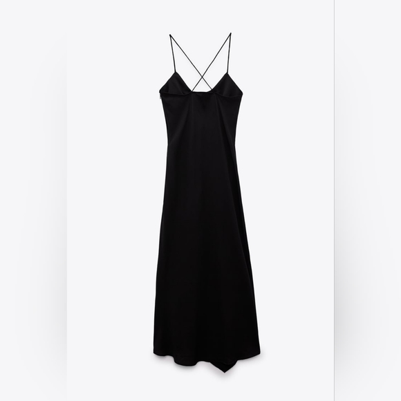 ZARA BUTTONED SLIP DRESS - Picture 8 of 9